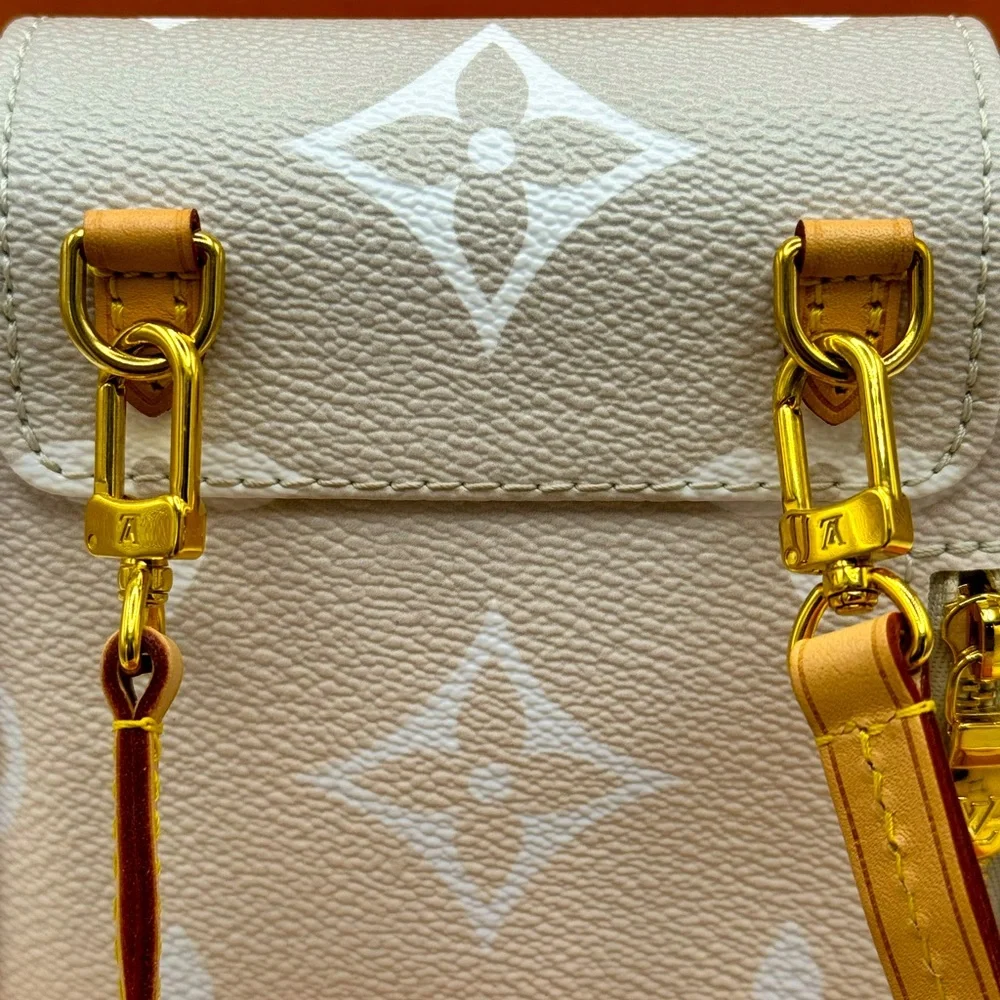 ‼️SOLD‼️Louis Vuitton Mist Gray Giant Monogram Coated Canvasby The Pool Backpack - Picture 11 of 17